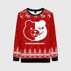 Женский свитшот Новогодний Danganronpa с оленями