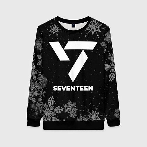 Женский свитшот Снежный Seventeen / 3D-Черный – фото 1