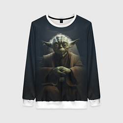 Свитшот женский Мастер Йода, цвет: 3D-белый