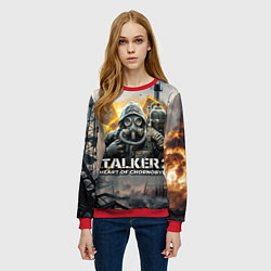 Свитшот женский S t a l k e r Heart of Chornobyl, цвет: 3D-красный — фото 2