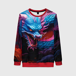 Женский свитшот Рогатый дракон