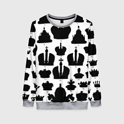 Свитшот женский Символы власти, цвет: 3D-меланж