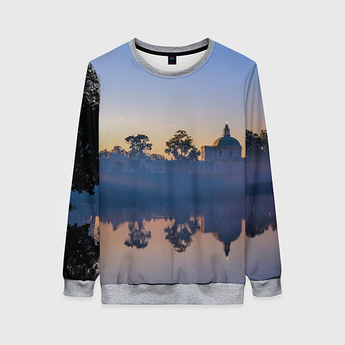 Женский свитшот Вечер в Ораниенбауме / 3D-Меланж – фото 1