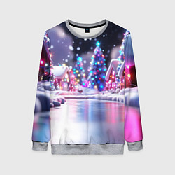 Женский свитшот Новогоднее настроение фонариков