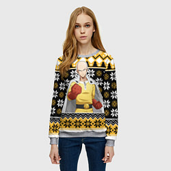 Свитшот женский One-Punch Man sweater, цвет: 3D-меланж — фото 2