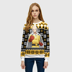 Свитшот женский One-Punch Man sweater, цвет: 3D-белый — фото 2