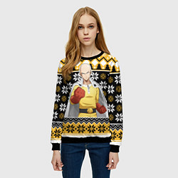 Свитшот женский One-Punch Man sweater, цвет: 3D-черный — фото 2