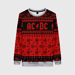 Свитшот женский ACDC christmas sweater, цвет: 3D-меланж