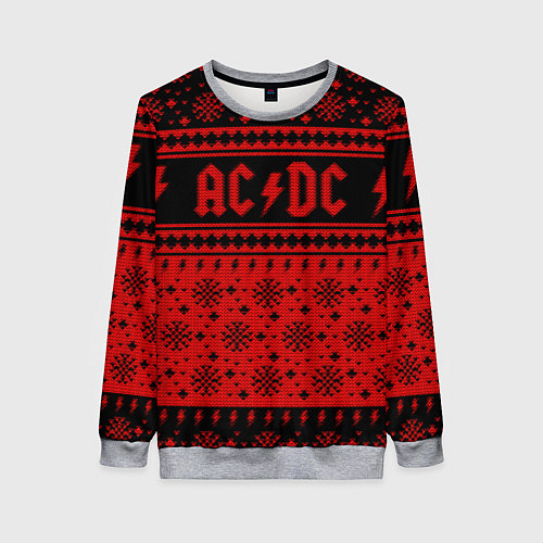 Женский свитшот ACDC christmas sweater / 3D-Меланж – фото 1