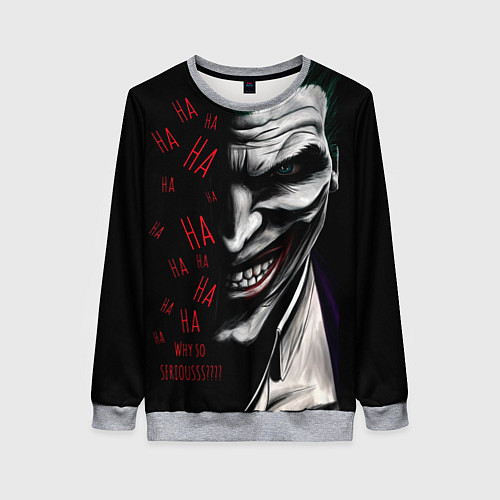 Женский свитшот Joker in the dark / 3D-Меланж – фото 1