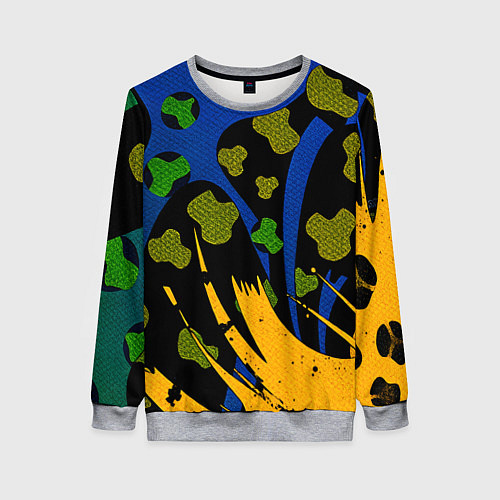 Женский свитшот Абстрактные пятна леопарда / 3D-Меланж – фото 1