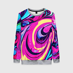 Женский свитшот Сине-розовый узор