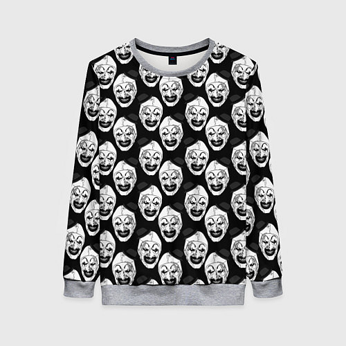 Женский свитшот Funny terrifier clown Art / 3D-Меланж – фото 1