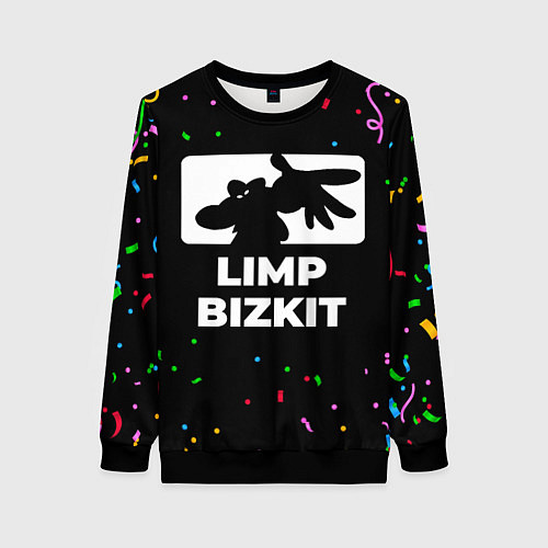 Женский свитшот Limp Bizkit конфети / 3D-Черный – фото 1