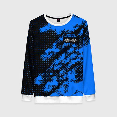 Женский свитшот Arctic Monkeys - Синий камуфляж / 3D-Белый – фото 1