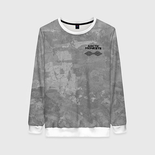 Женский свитшот Arctic Monkeys - серый бетон / 3D-Белый – фото 1