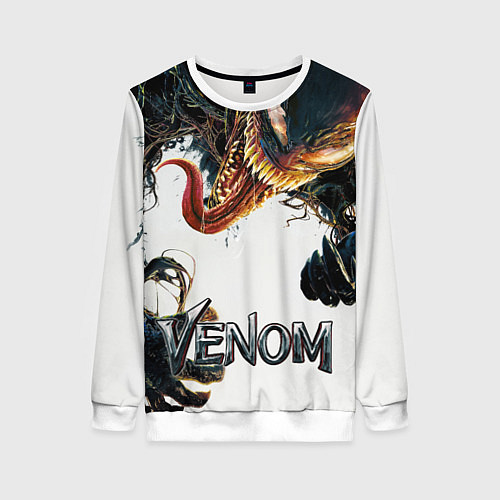 Женский свитшот Веном - симбиот / 3D-Белый – фото 1