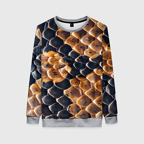 Женский свитшот Змеиный талисман / 3D-Меланж – фото 1