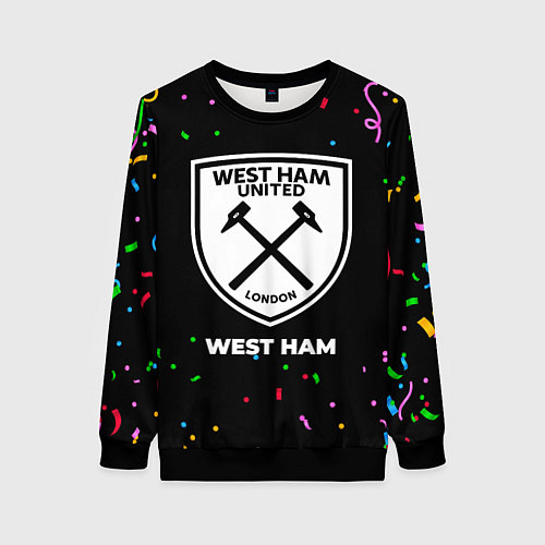 Женский свитшот West Ham конфети / 3D-Черный – фото 1