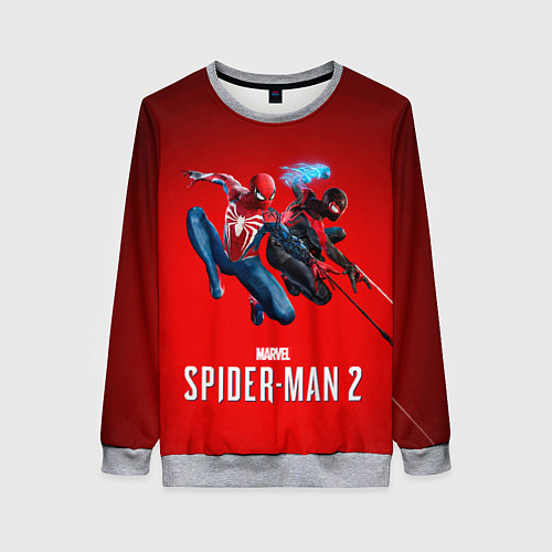 Женский свитшот Два паука Marvel spider man 2 / 3D-Меланж – фото 1