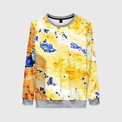 Женский свитшот Сине-золотая абстракция