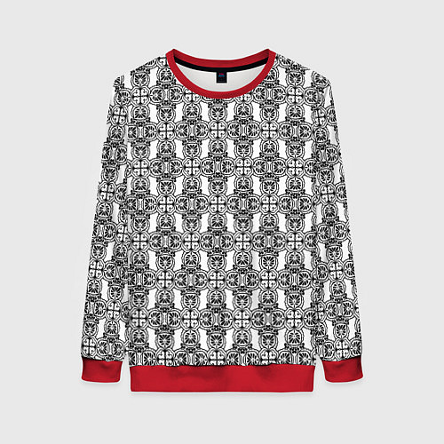 Женский свитшот Винтажный ажур / 3D-Красный – фото 1