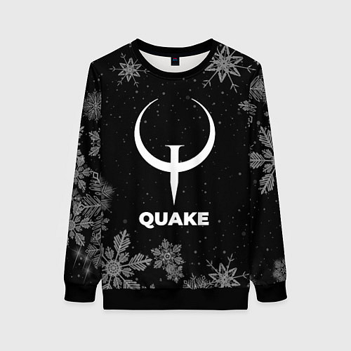 Женский свитшот Снежный Quake / 3D-Черный – фото 1