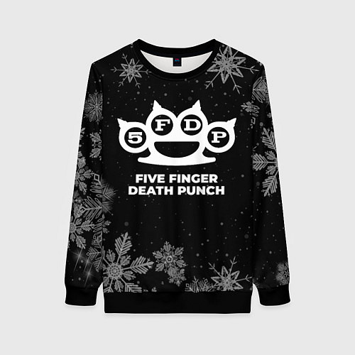 Женский свитшот Снежный Five Finger Death Punch / 3D-Черный – фото 1