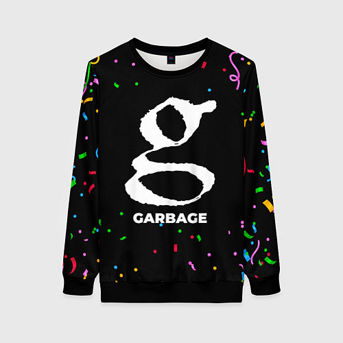 Женский свитшот Garbage конфети / 3D-Черный – фото 1
