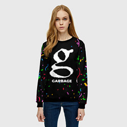 Свитшот женский Garbage конфети, цвет: 3D-черный — фото 2