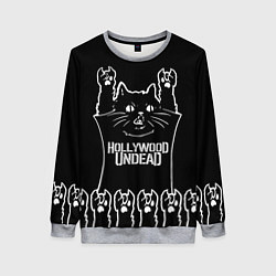 Женский свитшот Hollywood Undead: cat rock