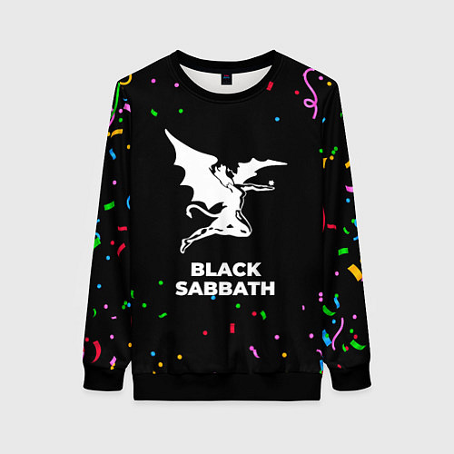 Женский свитшот Black Sabbath конфети / 3D-Черный – фото 1