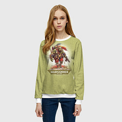 Свитшот женский Воин орк Warhammer, цвет: 3D-белый — фото 2