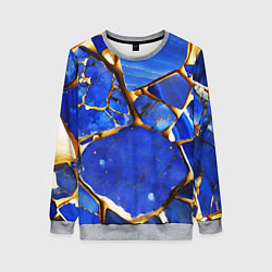 Свитшот женский A gold mineral in a blue stone, цвет: 3D-меланж