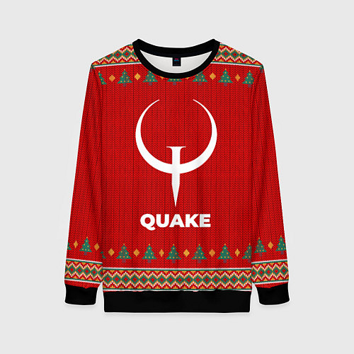 Женский свитшот Quake new year / 3D-Черный – фото 1