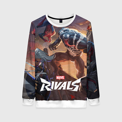 Женский свитшот Персонажи Marvel rivals / 3D-Белый – фото 1