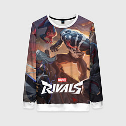 Свитшот женский Персонажи Marvel rivals, цвет: 3D-белый