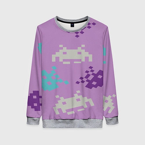 Женский свитшот Пиксели / 3D-Меланж – фото 1