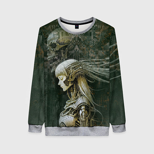 Женский свитшот Костяной андроид / 3D-Меланж – фото 1