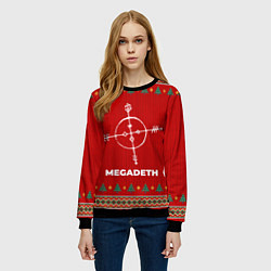 Свитшот женский Megadeth new year, цвет: 3D-черный — фото 2