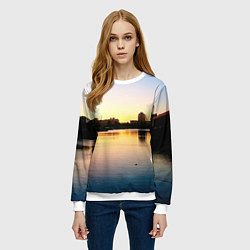 Свитшот женский Шкиперская гавань в Санкт-Петербурге, цвет: 3D-белый — фото 2