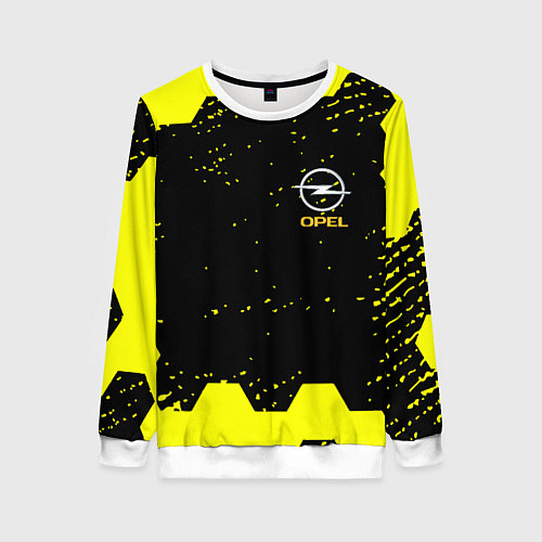 Женский свитшот Opel auto hexagon steel / 3D-Белый – фото 1