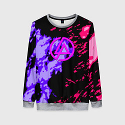 Женский свитшот Linkin park огненные краски