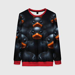 Женский свитшот Уточки с оранжевым клювом