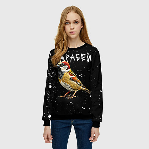 Женский свитшот Уарабей / 3D-Черный – фото 3