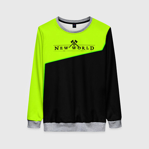 Женский свитшот New world geomerty / 3D-Меланж – фото 1