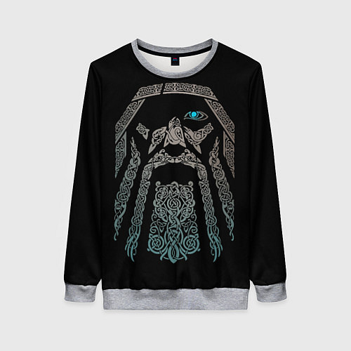 Женский свитшот Верховный Один и шлем ужаса / 3D-Меланж – фото 1
