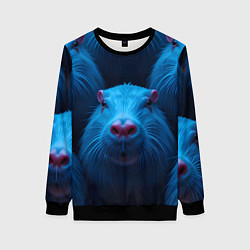 Женский свитшот Синие капибары