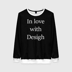 Свитшот женский In love with Design, цвет: 3D-белый