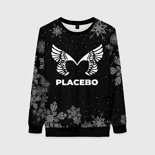 Женский свитшот Снежный Placebo / 3D-Черный – фото 1